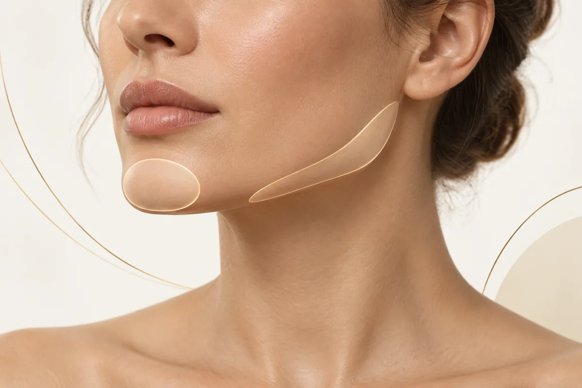 Çene ucu ile jawline bölgelerinin yüz oranlarındaki yeri