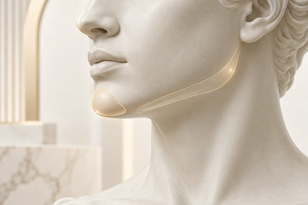 Çene ucu ve jawline bölgelerinin anatomik olarak karşılaştırılması